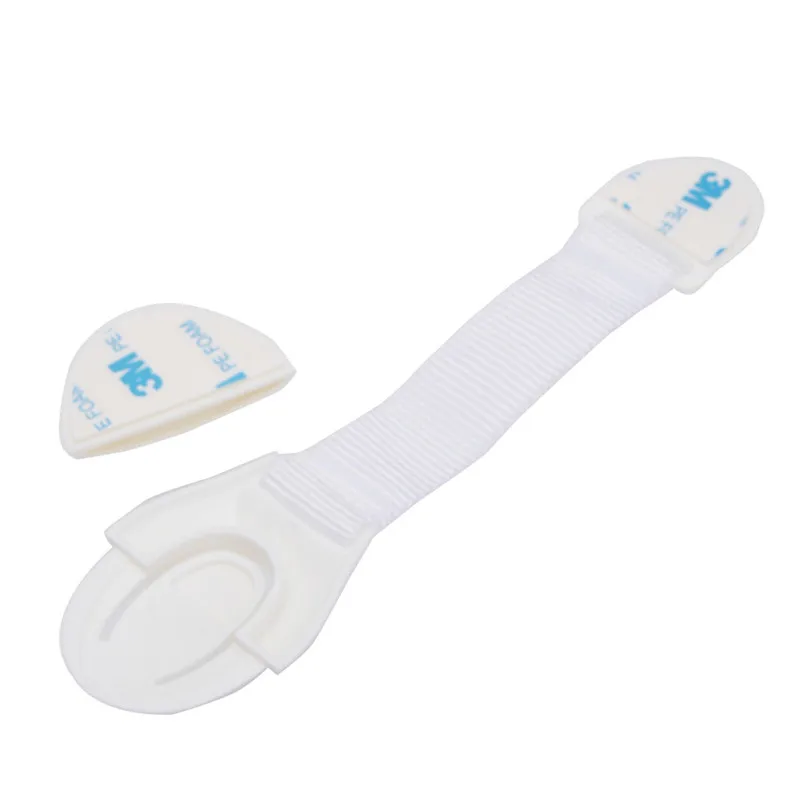 6 قطعة الأبيض لاصق الأطفال الاطفال قفل أمان للطفل ل باب خزانة ملابس خزانة مكتب بأدراج الثلاجة المرحاض الأبواب 20.5 سنتيمتر