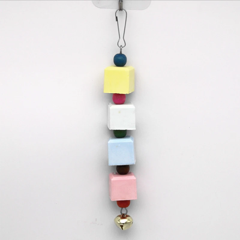 

2 pcs Pet Parrot Mineral Grinding Stone Toys Teeth Molars Stone Hanging String Chewing Toys Parrot Cage Parakeet Cockatiel Toys