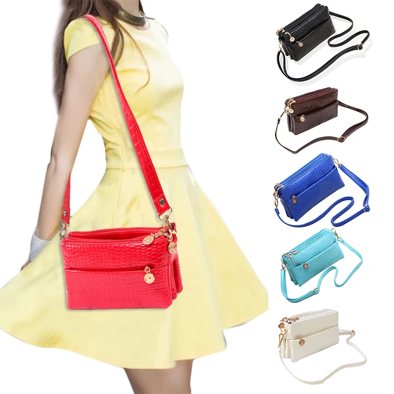 

New Small Shoulder Crocodile Pattern Bag Messenger Bags for Women Clutch Handbag