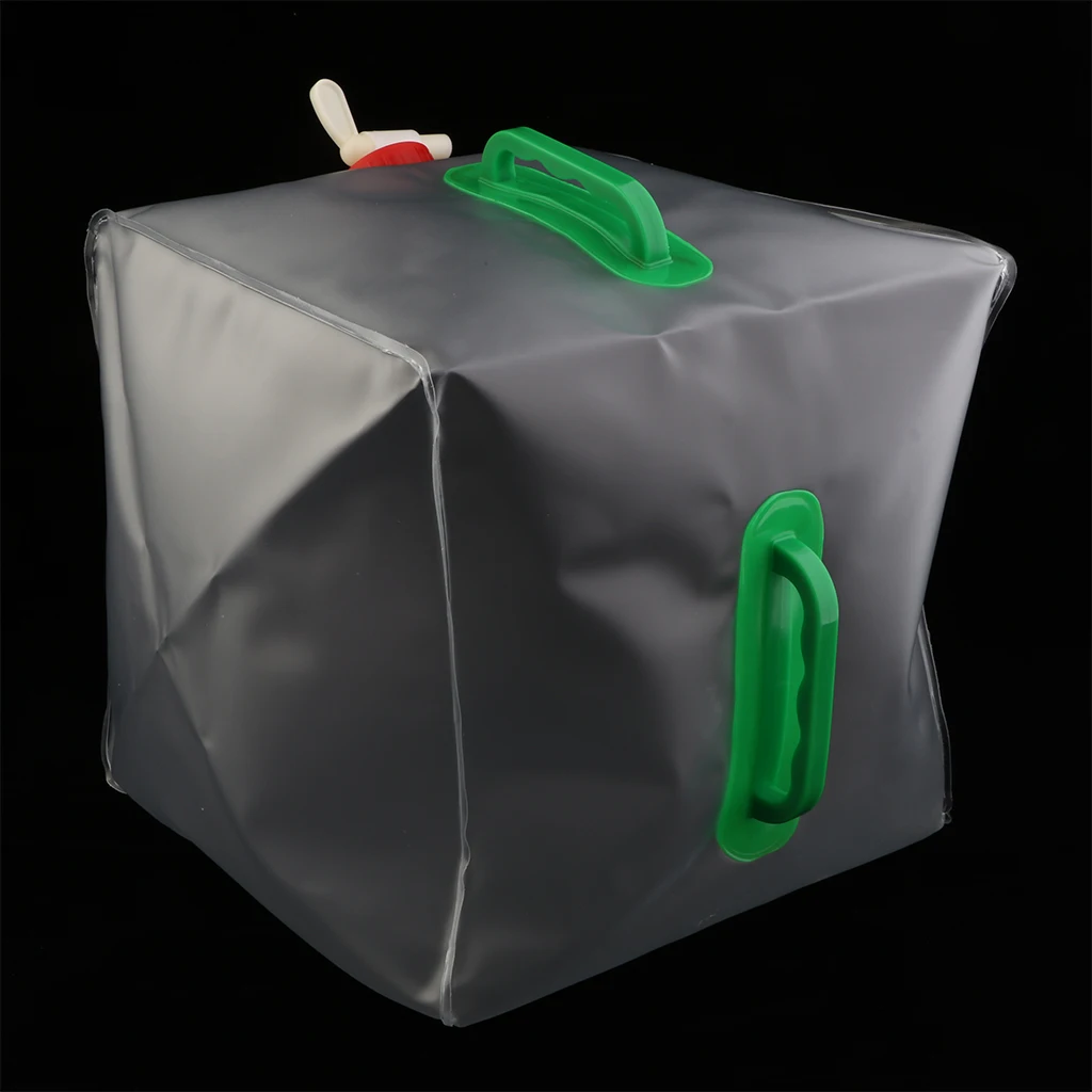 5 Gallon/20L Portable Water Bag Collapsible PVC Water Container Outdoor Camping Mountaineering Backpack Cycling Water Carrier 