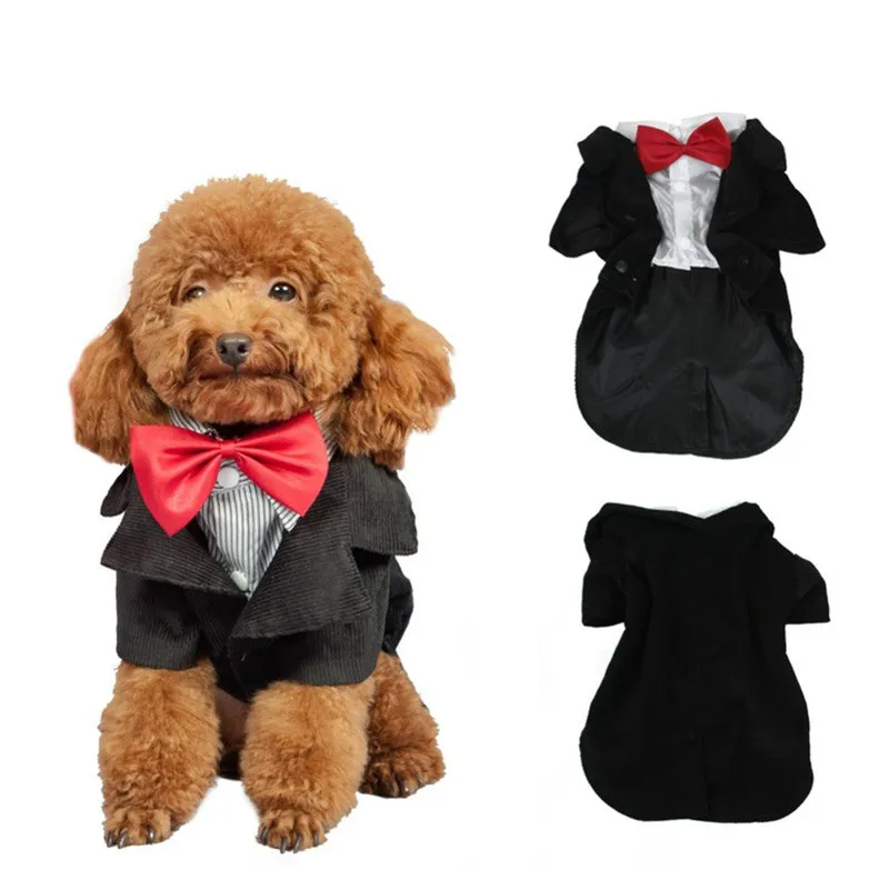 HJKL Pet Dogs Clothes Gentleman Wedding Dress Suits Dog Groom Tuxedo