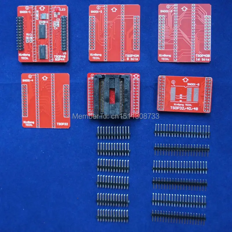 Оригинальный адаптеры TSOP32 TSOP40 TSOP48 SOP44 ZIF adapter kit только для MiniPro TL866II плюс TL866A TL866CS универсальный программатор
