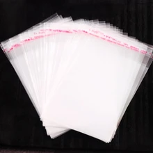 1000pcs 8x13CM Clear Self Adhesive Seal Plastic Bags DIY Jewelry Packaging Display GB075