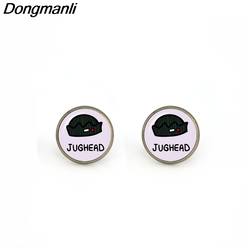 M1103 Dongmanli 2018 New Arrival Riverdale Stud Earrings Mysteries Of Riverdale Jewelry Glass Dome Earring Metal Stud Earrings Fashion Jewelry