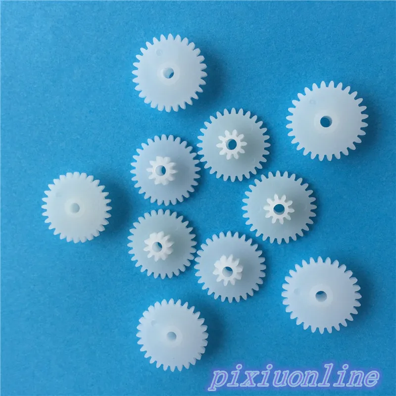 10 шт. пластиковые двухслойные редукторы K058Y 28102B детали для DIY игрушек робот