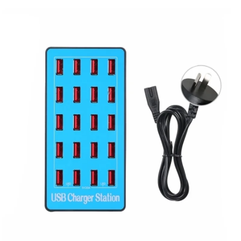 USB Smart Charger 20 Ports USB Hub Fast Charging Station Power Adapter Universal for Phone iPhone 8 Plus X iPad Samsung Huaweia