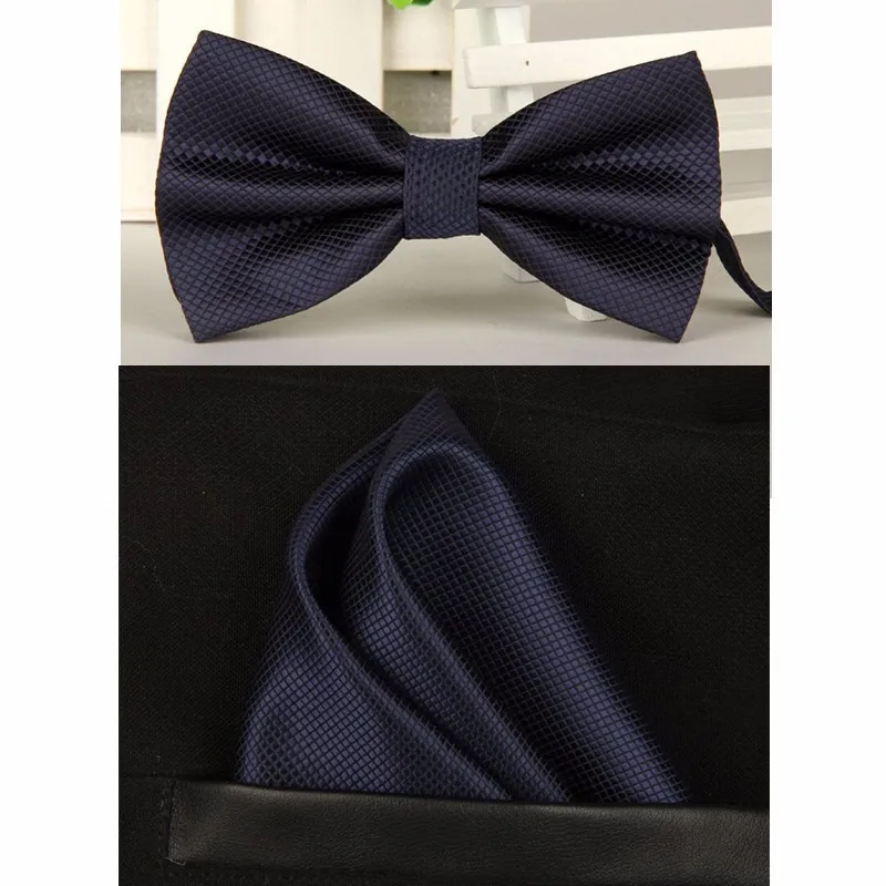 SHENNAIWEI Шелковый однотонный деловой галстук-бабочка для мужчин, винтажный фиолетовый, черный, желтый, серебристый Свадебный галстук-бабочка, карманный квадратный платок, набор, lote