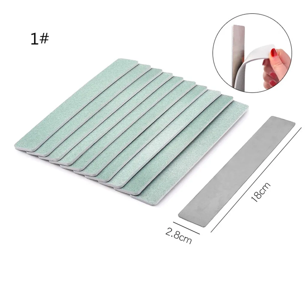 10Pcs Salon Quality Nail Files Set - For Smooth & Shiny Nails - For Professional Manicure Pedicure Use or Home Nail Art DIY