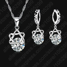 Горячая Распродажа Высокое качество круглые изысканные комплекты бижутерии CZ циркониевое колье серьги подарок для женщин