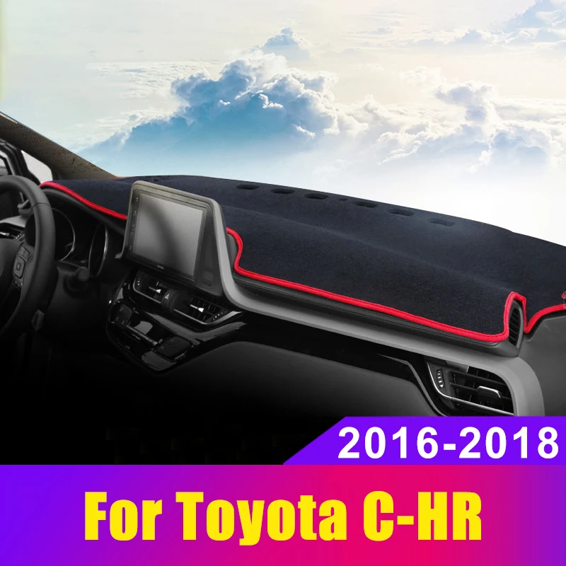 

Car Dashboard Cover Dash Mat Sun Shad Pad Carpets Trim ANti-UV NON-Slip For Toyota CHR C HR C-HR 2016 2017 2018 2019 Accessories
