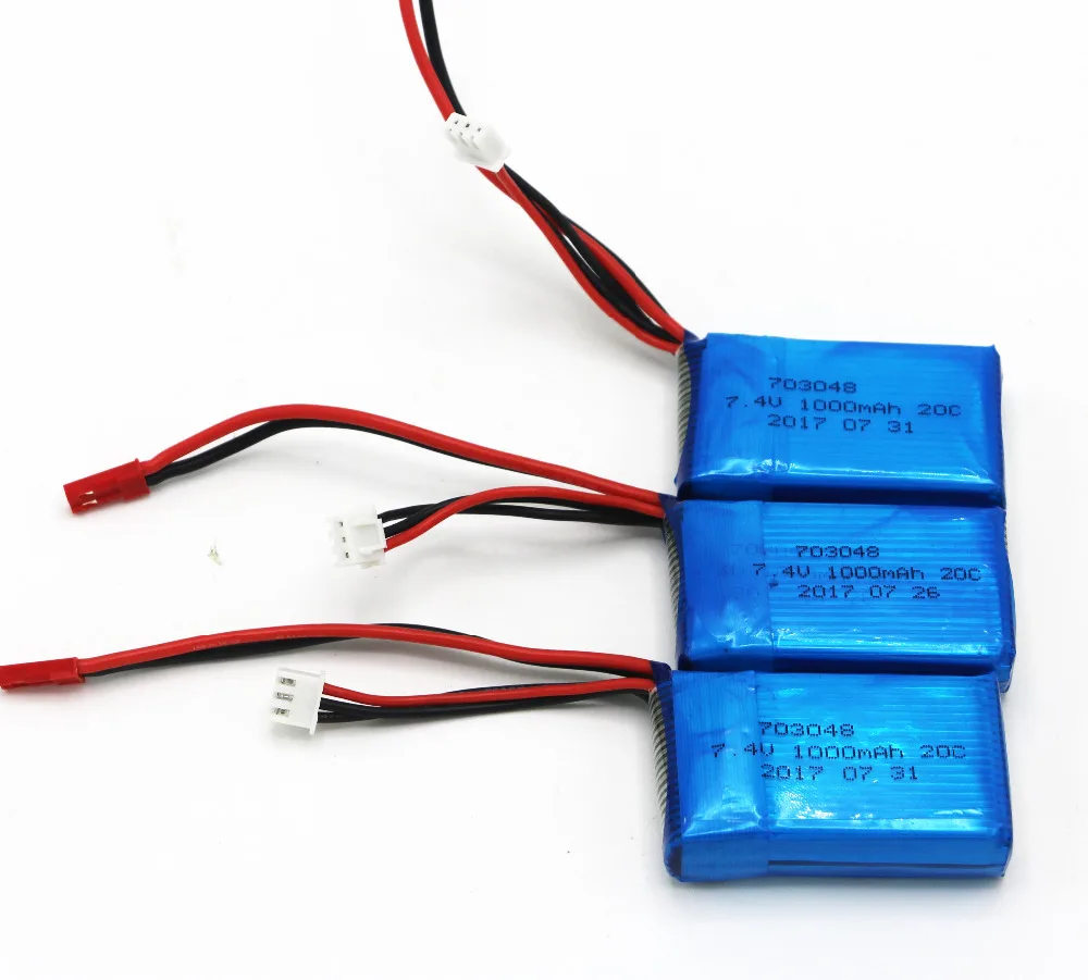 3 шт./лот для WLtoys V262 V353 V912 батарея 7,4 V 1000mAh 20C 2S Li-Po батарея для радиоуправляемого вертолета квадрокоптера