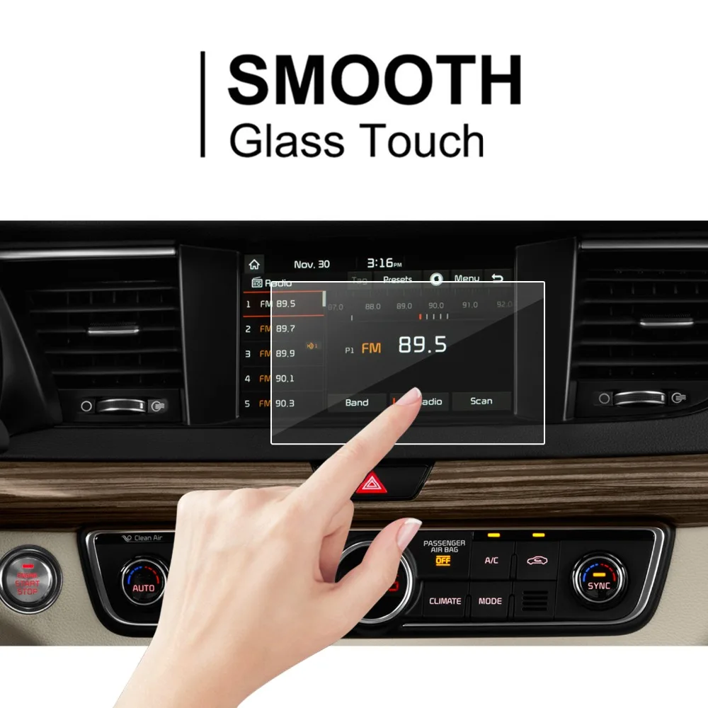 RUIYA закаленное стекло экран Защитная пленка для Kia Cadenza UVO автомобиля gps навигации экран, защитное покрытие 9h из закаленного стекла для экрана