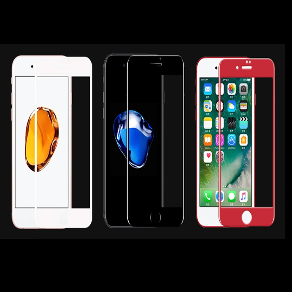 3D изогнутый край Полное покрытие закаленное стекло Защита экрана для iphone 6 7 6s 8 plus