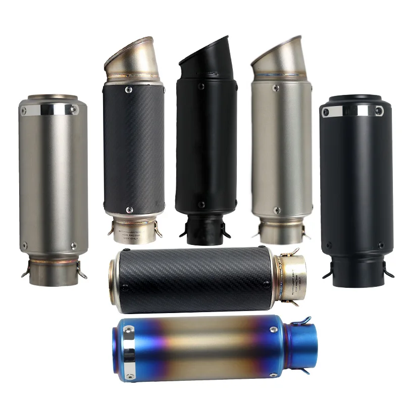 

51mm 60mm motorcycle universal exhaust with DB killer Exhaust Stainless Steel/ Carbon Fiber For SC Exhaust pipe help speed