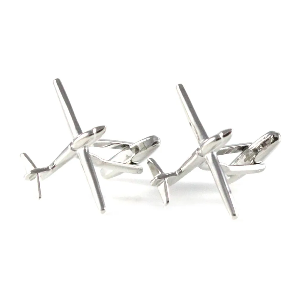 

Silver Tone Glider Plane Aircraft Cuff Links Father's Day Dad Birthday Gifts Cuff Links