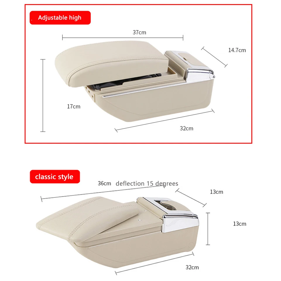 Car Multi-function Modified Central Armrest Box For Honda Civic 2006-2011 Accord Fit City CRV Volvo S60 XC90 V40 V70 V50 V60