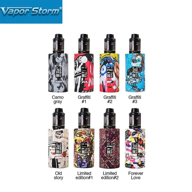 Best Price Vapor Storm Storm 230 TC Kit Original Electronic Cigarette with Hawk Tank 2ml & 200W Max Output Unique Graffiti Design E-cig Mod Best Price Vapor Storm Storm 230 TC Kit Original Electronic Cigarette with Hawk Tank 2ml & 200W Max Output Unique Graffiti Design E-cig Mod