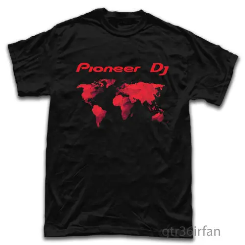 

Pioneer DJ Map Audio New T-Shirt 2019 Summer New Fashion Brand Tshirt Men Solid Color Short Sleeve Casual cheap wholesale