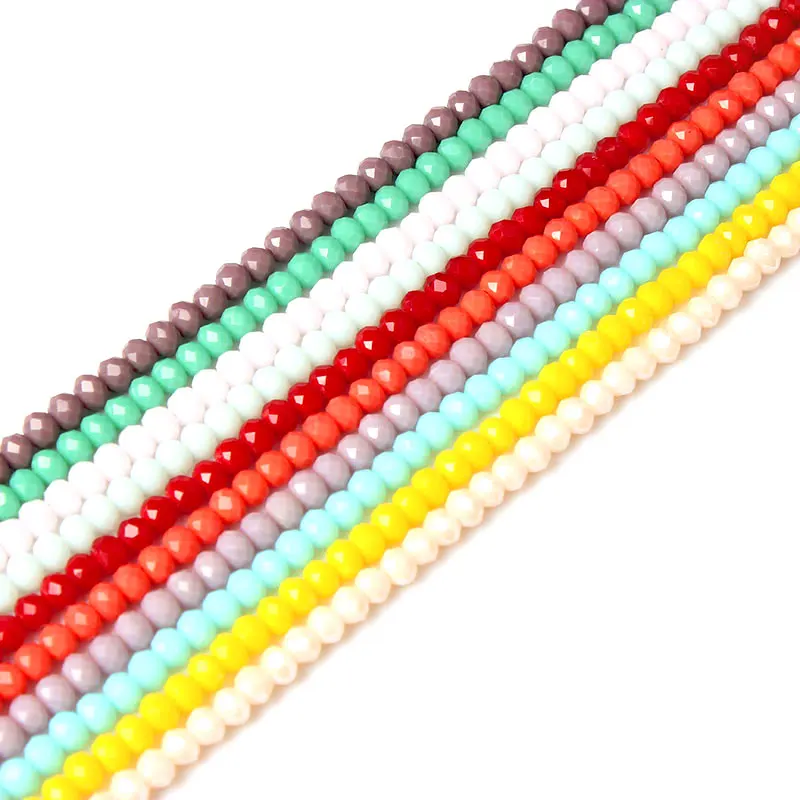 

LanLi 4/6/8mm multicolor faceted jades expected glass Abacus bead spacers Loose Beads DIY bracelet necklace ear stud Accessories