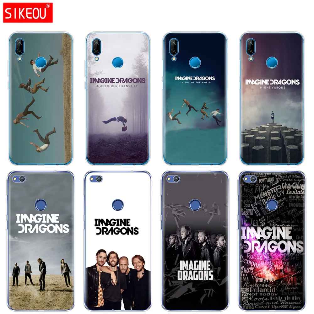 

Silicone Cover Phone Case For Huawei P20 P7 P8 P9 P10 Lite Plus Pro 2017 p smart 2018 imagine dragons night music