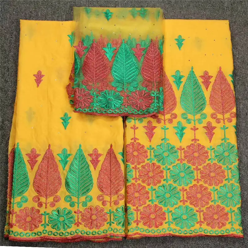 

New Arrival Cotton Fabric Swiss Voile Lace 3pcs Set Material With Embroidered Flower Pattern Match Cotton Scarf for Lady 30