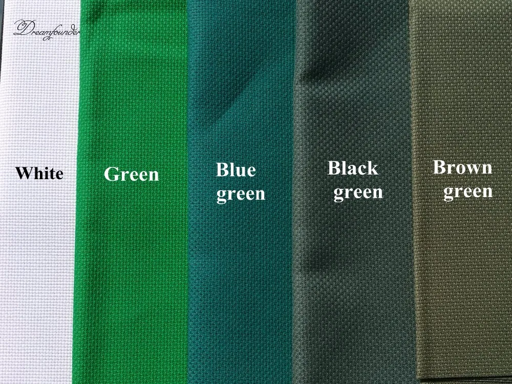 Aida 14ct cloth Green blue cross stitch fabric canvas DIY handmade