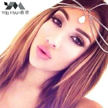 Украшения для волос невесты, женские повязки с кисточками, модные индийские украшения на голову, свадебные украшения на голову