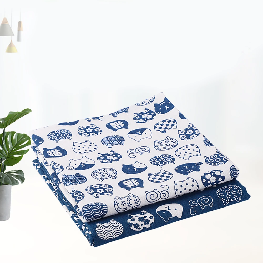 Lychee Life Cat Print Fabric Organic Cotton Fabric Patchwork Cloth DIY
Sewing Quilting Material for Clothes Textile 50x150cm