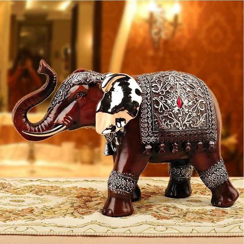 

2015 new European luxury Lucky elephant ornaments creative home accessories living room grade resin crafts Decorations