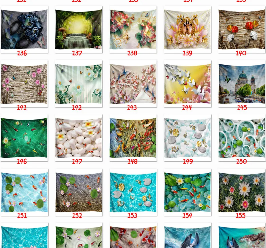 pendurado psicodélico arco-íris cachoeira montanha animal tapeçaria boho decoração da parede pano