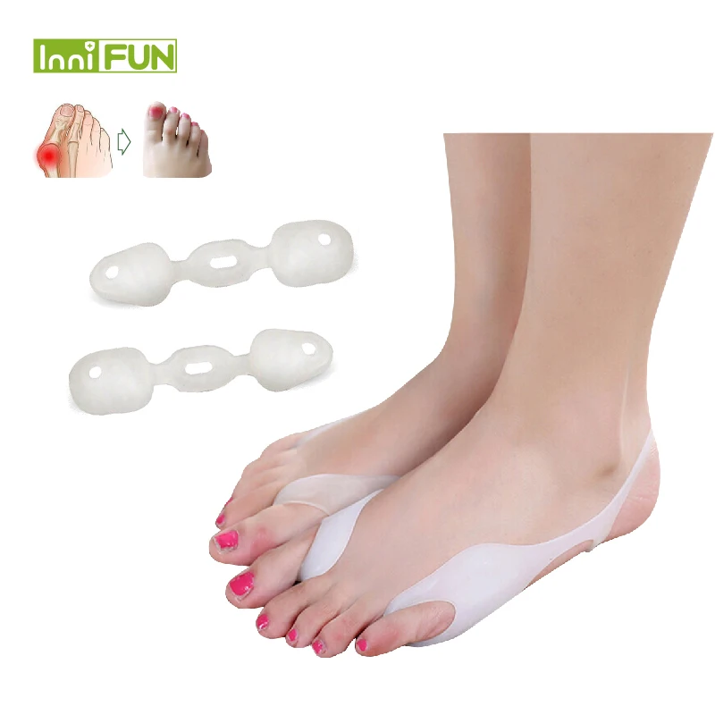 

2 Pcs Foot Silicone Orthopedic Hallux Valgus Splint Corrector For Toes Separator Finger Pain Relief Pedicure Foot Care Tool