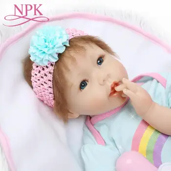 

55CM Silicone Reborn Sleeping Baby Doll Kids Playmate Gift For Girls Soft Toys For Bouquets Doll Bebe Reborn Toys