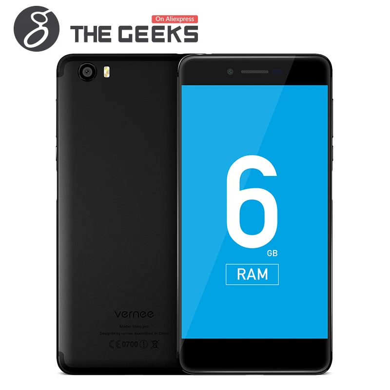 Vernee Marte Pro teléfono móvil 6GB RAM 64 GB ROM Helio P25 2,5 GHz Octa Core 5,5 pulgadas 2.5D FHD pantalla android 7,0 4G LTE Smartphone