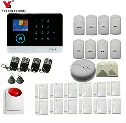 YobangSecurity WiFi 3G WCDMA/CDMA RFID Wireless smart Home Security Alarm System Wireless Flash Strobe Siren Smoke Detector YobangSecurity WiFi 3G WCDMA/CDMA RFID Wireless smart Home Security Alarm System Wireless Flash Strobe Siren Smoke Detector