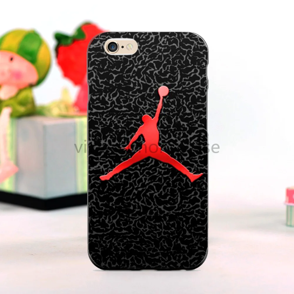 air jordan logo red and black mobile phone Cases For iPhone 4 4s 5 5s