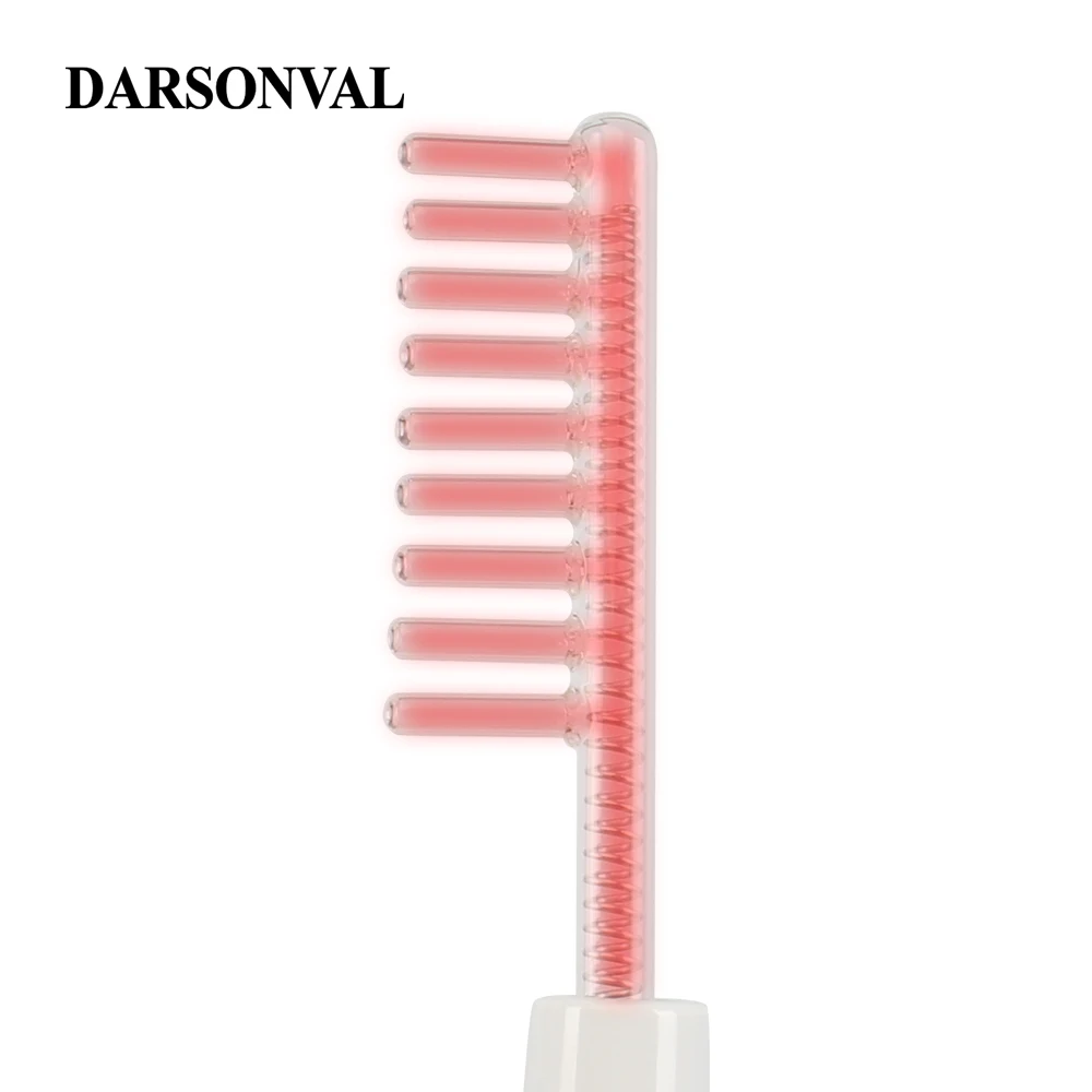 Дарсонваль 1 шт. высокочастотная расческа для лица стеклянный трубчатый электрод для массажера сопла оранжевый светильник уход за кожей лица косметическое устройство