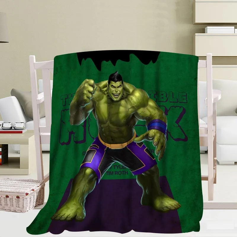 Custom The Hulk blanket Flannel Falafel Fabric56x80inch 50X60inch