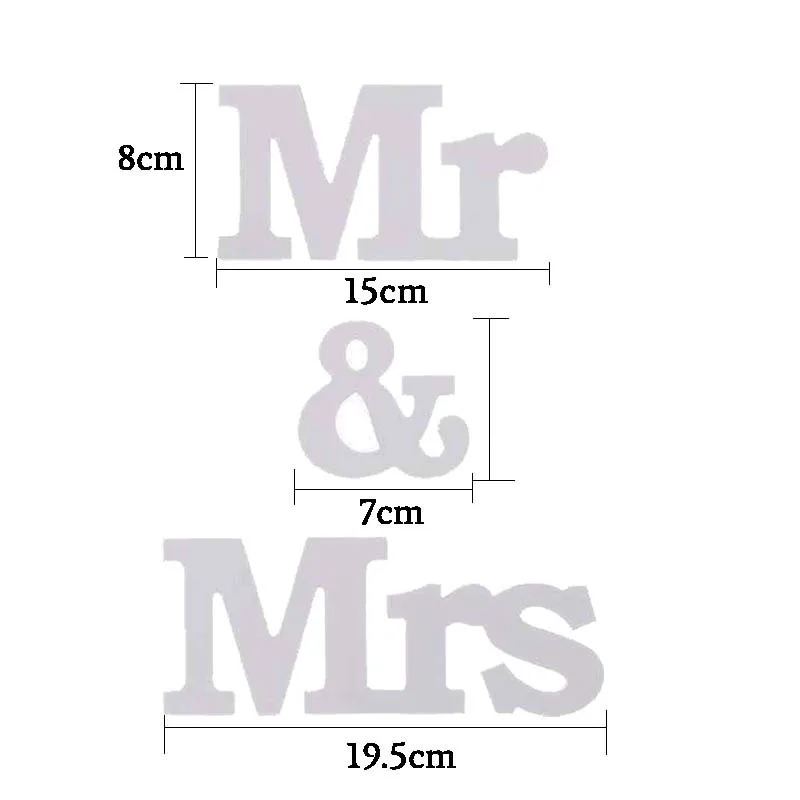 Mr and Mrs Sign Wedding Table Decorations Decorative Gold Silver Mr&Mrs Letters for Boda Wedding Photo Props Backdrops