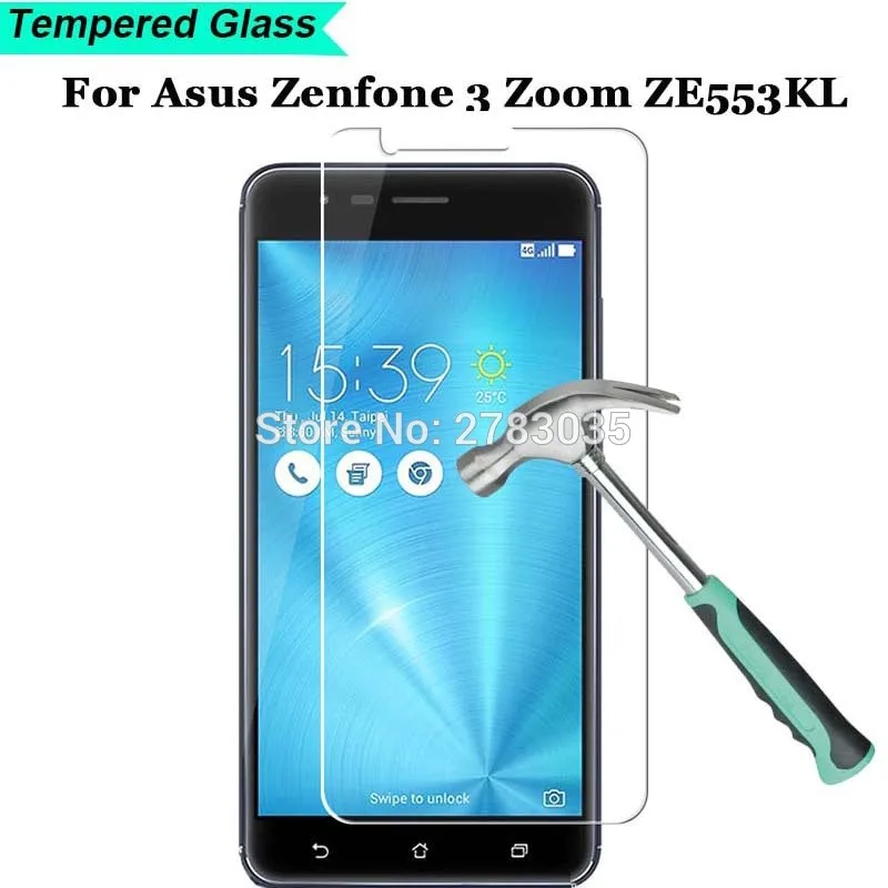 For Asus Zenfone 3 Zoom ZE553KL 5.5&quot 9H Hardness 2.5D Ultra-thin Toughened Tempered Glass Film Screen Protector Protect Guard |