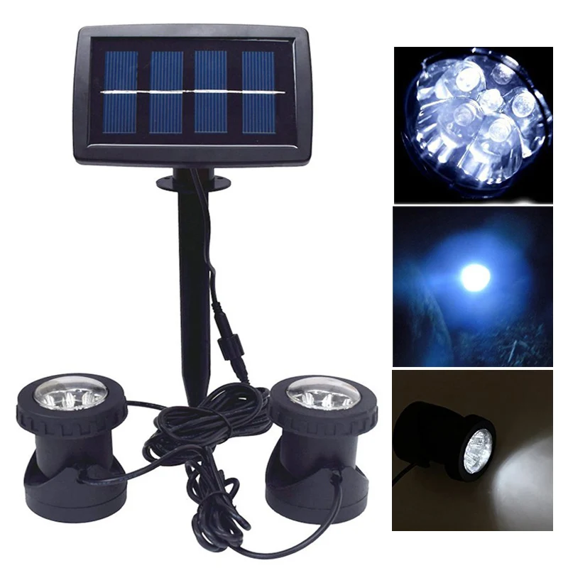 

LED Solar light Waterproof Spotlight Outdoor Lighting Courtyard Pool Garden Decoration Lights Underwater Light lampe solaire AA