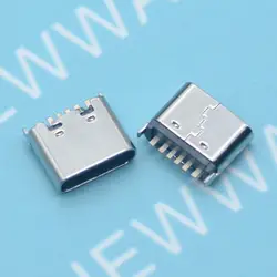 10 шт./лот Micro USB 3,1 тип-c 6pin 180 градусов Разъем для мобильного телефона зарядки порты и разъёмы зарядки разъем хорошее качество