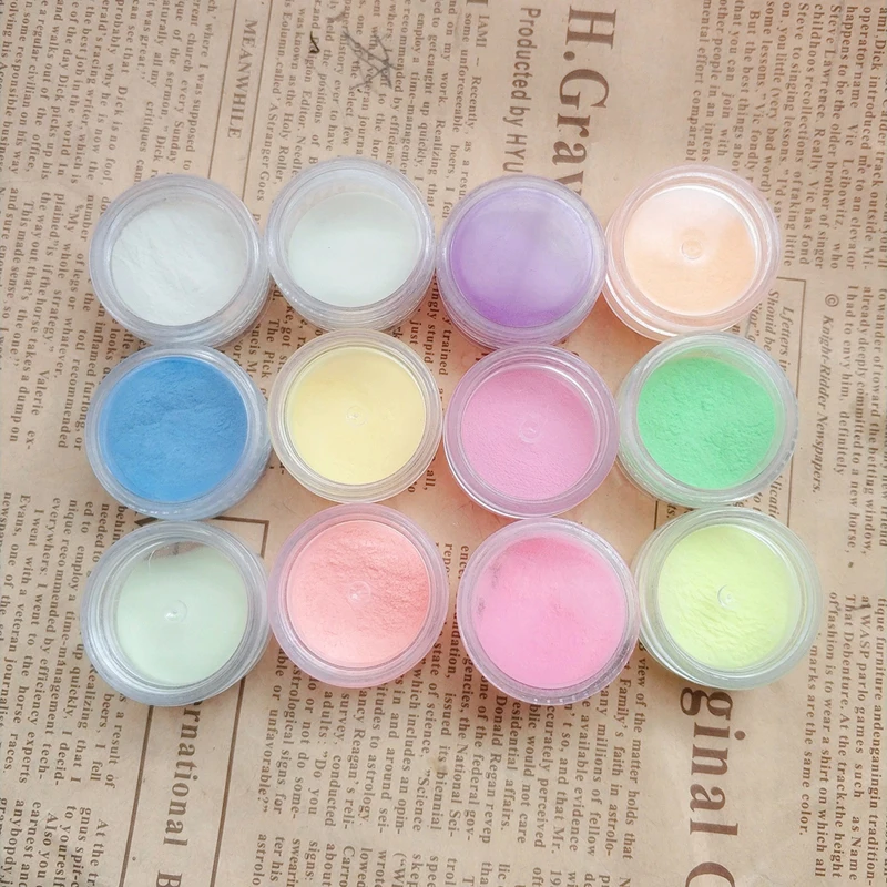 6g DIY Fluorescent Pigment Slime Supplies Glow in the Dark Slime Filler Powder Paint DIY Glitter Neon Phosphor Powder Nail-Glit