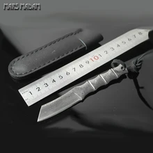 MARS MADAM Free shipping The sharp Damascus Steel small straight knife Tactical Hunting Fixed Blade Senior gift knife