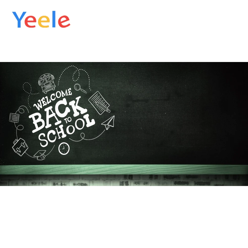 

Yeele Welcome Back To School Background Scene Poster Photography Seamless Baby Child Photographic Backdrop Wall For Photo Studio