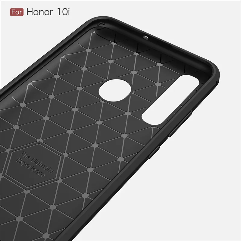 Чехол для телефона из углеродного волокна Huawei Honor 10i чехол мягкого ТПУ задняя