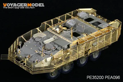 KNL HOBBY Voyager Model PEA100 M1126 Stricker; wheeled armored vehicles with additional fence armor metal etching sheet