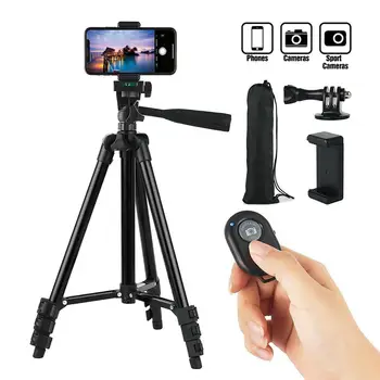 

Tripod For Camera phone Professional Tripod With Bluetooth Remote Control Holder Self-Timer Camera Shutter Clip Holder For Phone