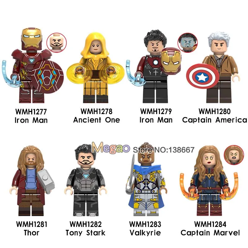

Avengers Endgame Valkyrie Battle Horse Ancient One Old Captain America Fat Thor Captain Marvel Building Blocks Toys