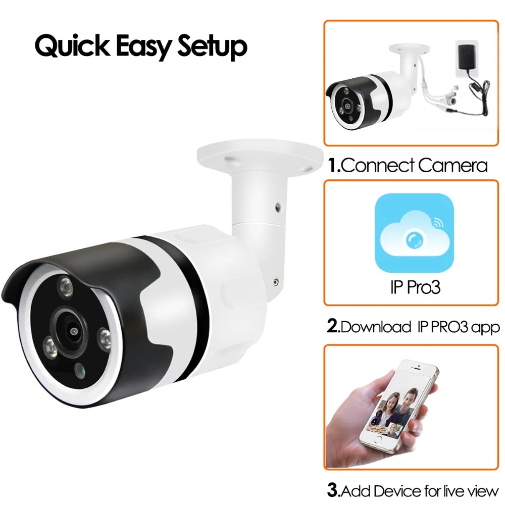 Двухсторонняя аудио 3MP Wifi IP камера Onvif 2.0MP HD наружная Всепогодная инфракрасная