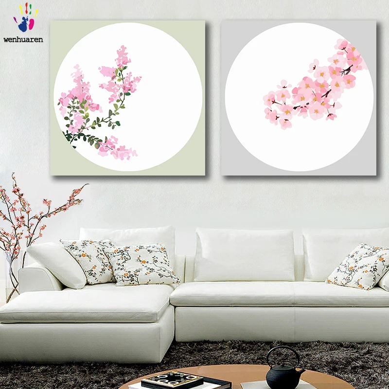 

DIY colorings pictures by numbers with colors Rose peach plant flowers picture drawing painting by numbers framed Home